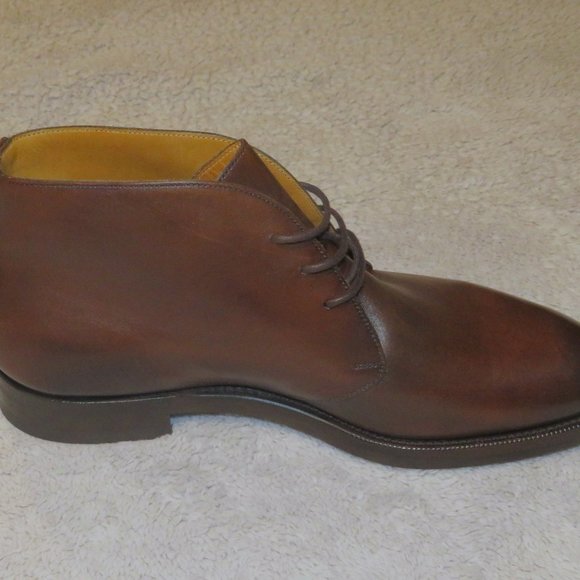 Edward Green Banbury Dark Oak Brown Leather Chukka Boots 8.5 E NWB main image 7